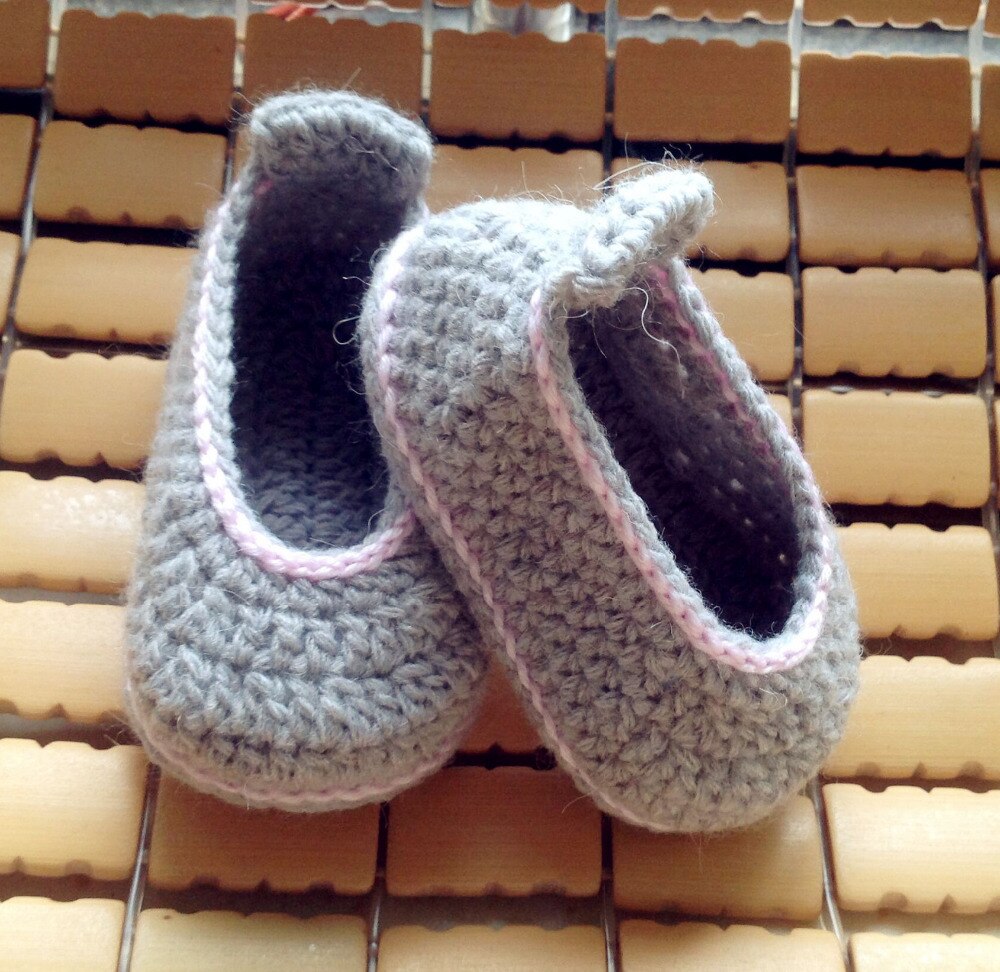 Qyflyxue håndlavet garn strikket babysko blød sål sko småbørn sko sokker baby sko baby støvler