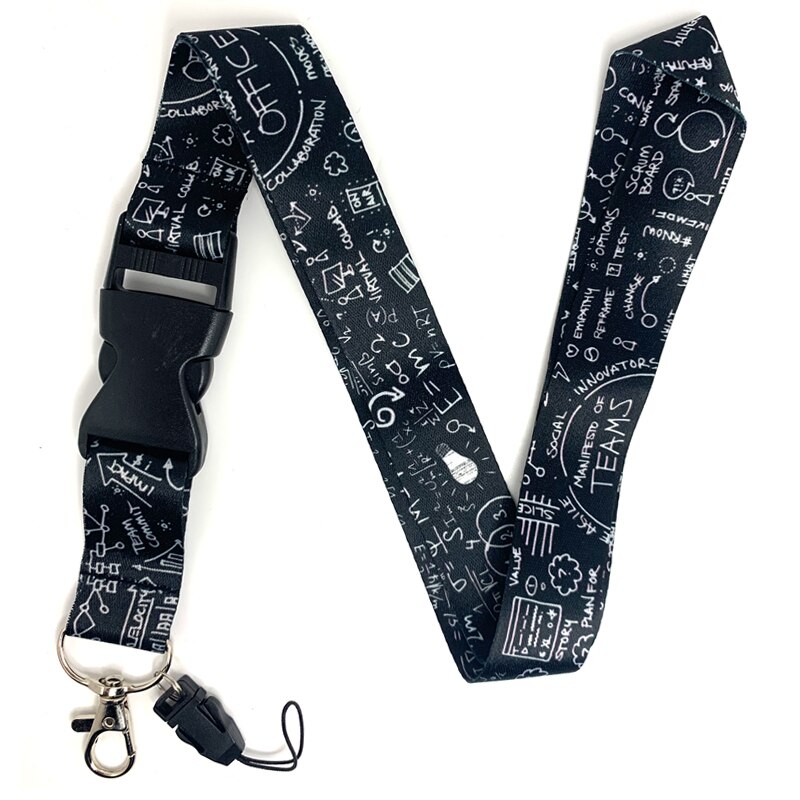 Advanced Mathematical Formula Neck Straps Lanyards For Keys Keychain ID Card Holder Badge Hang Rope Lariat Lanyard Key Chain: 01