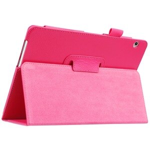 Dla Huawei MediaPad T3 10 przypadku PU skóra stań pokrywy dla Huawei T3 9.6 AGS-L09 AGS-L03 AGS-W09 Tablet Funda Capa: Rose Red