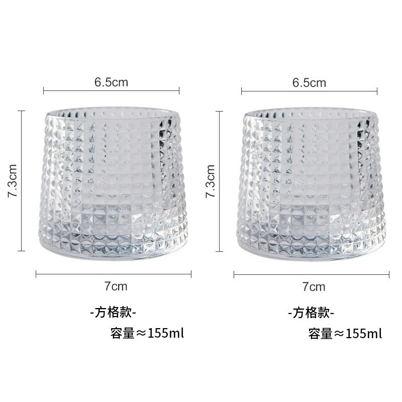 2/4PCS Rotating Crystal Glass Wine Glass Tumbler Brandy Old Fashioned Scotch Snifter Mugs 160ml Whisky Drinkware Wine Cup: A