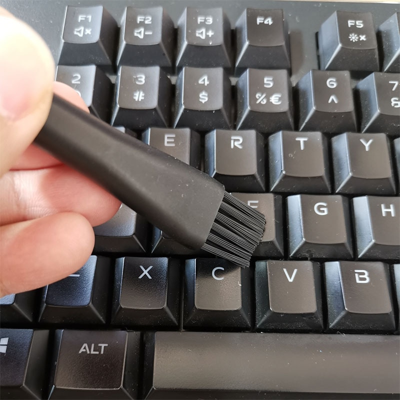 6 stk / sæt sort tastatur rengøringsbørstesæt lille computer støvbørste rengøringsmiddel antistatisk til bærbar usb husholdningsrengøringsværktøj
