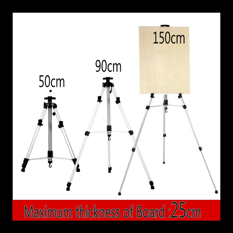 7 Colors Easel Aluminium Alloy Folding Painting Easel Sketch Easel Frame Artist Adjustable Tripod Display Shelf Outdoors Studio