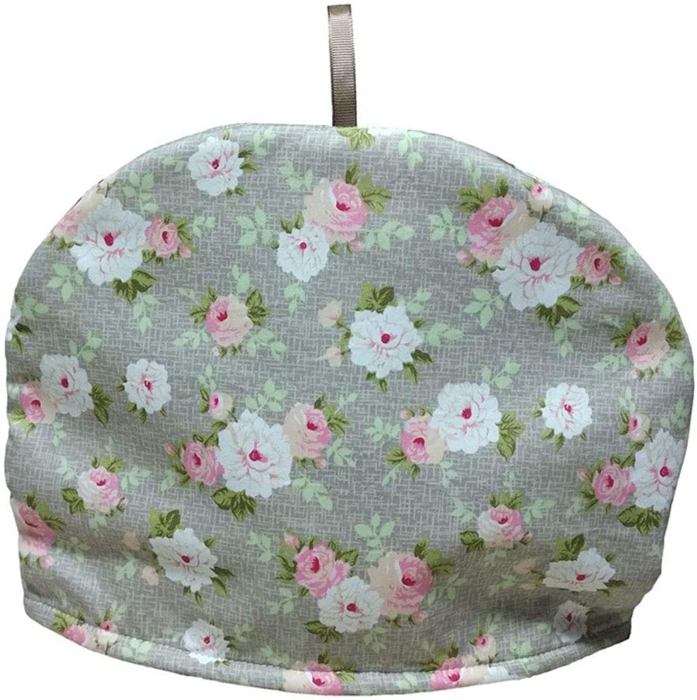 Floral Print Tea Cozy 100% Cotton Tea Cover Teapot Dust Cover Insulated Kettle Cover Keep Warm Breakfast Warmer Home Decorative: 28x23cm / Style 3