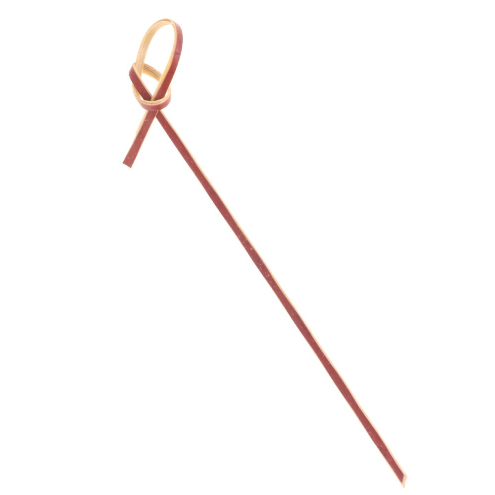 200 stuks 10.5cm wegwerp verdikking cocktailprikkers knoop bamboe fruit voorgerecht drank voedsel prikkers stokjes feestbenodigdheden (zwart)