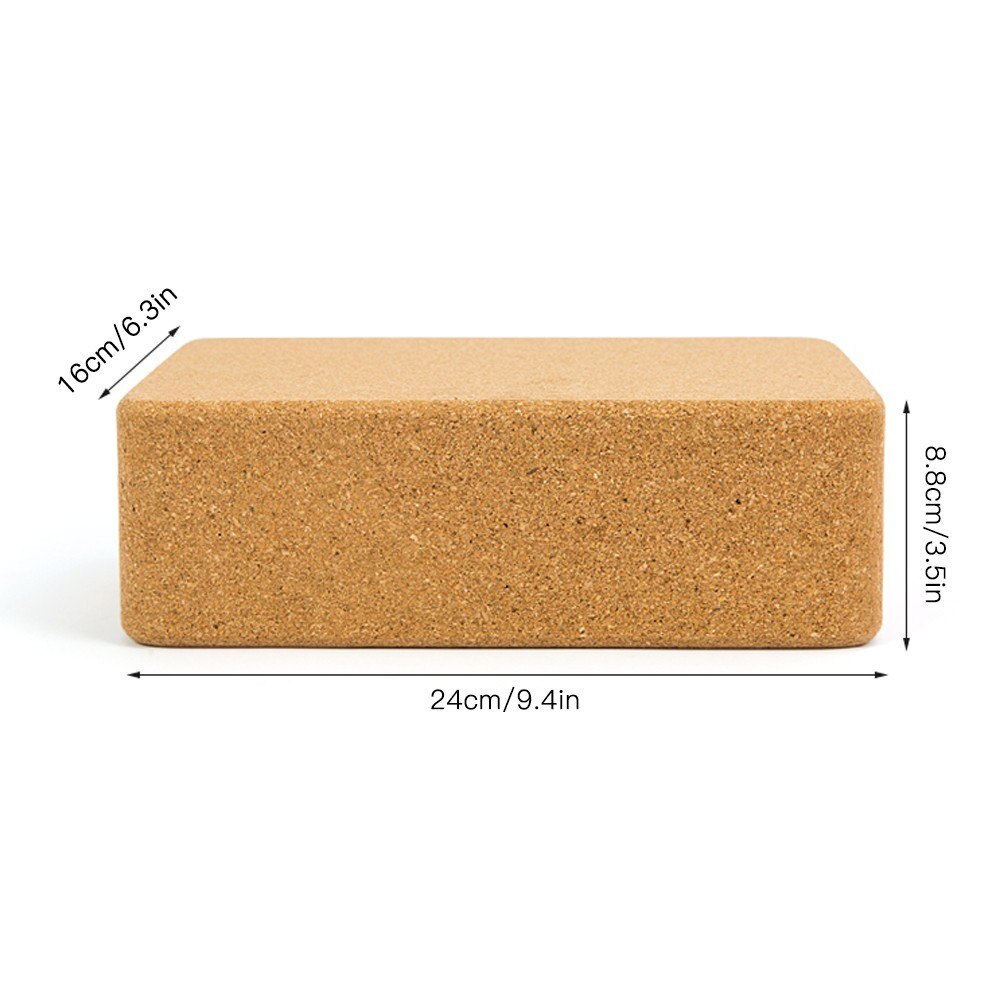 Yogablock aus kork und holz, weicher, hochdichter yogablock zur unterstützung der posen.