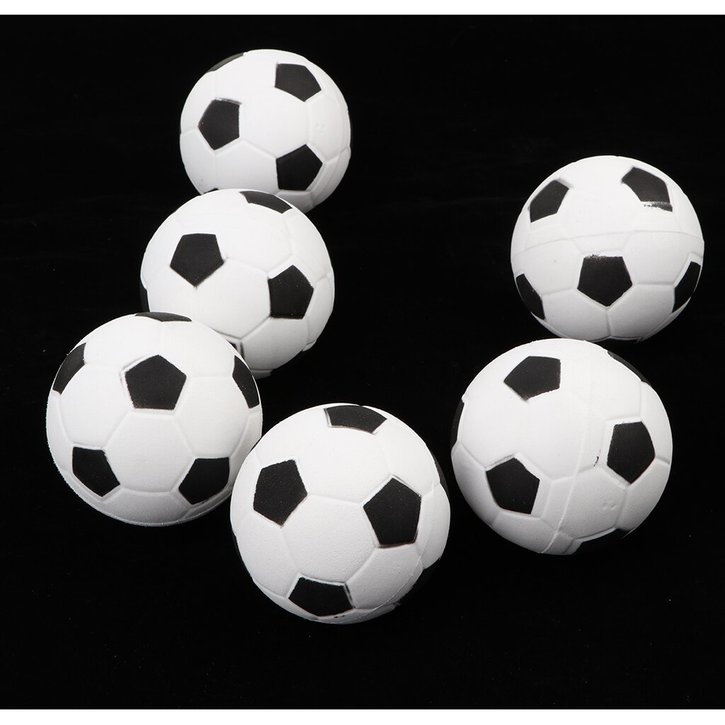 6 st 6.3cm mjukt skum fotboll barn barn strand trädgård pool sommar rolig leksak: Vit