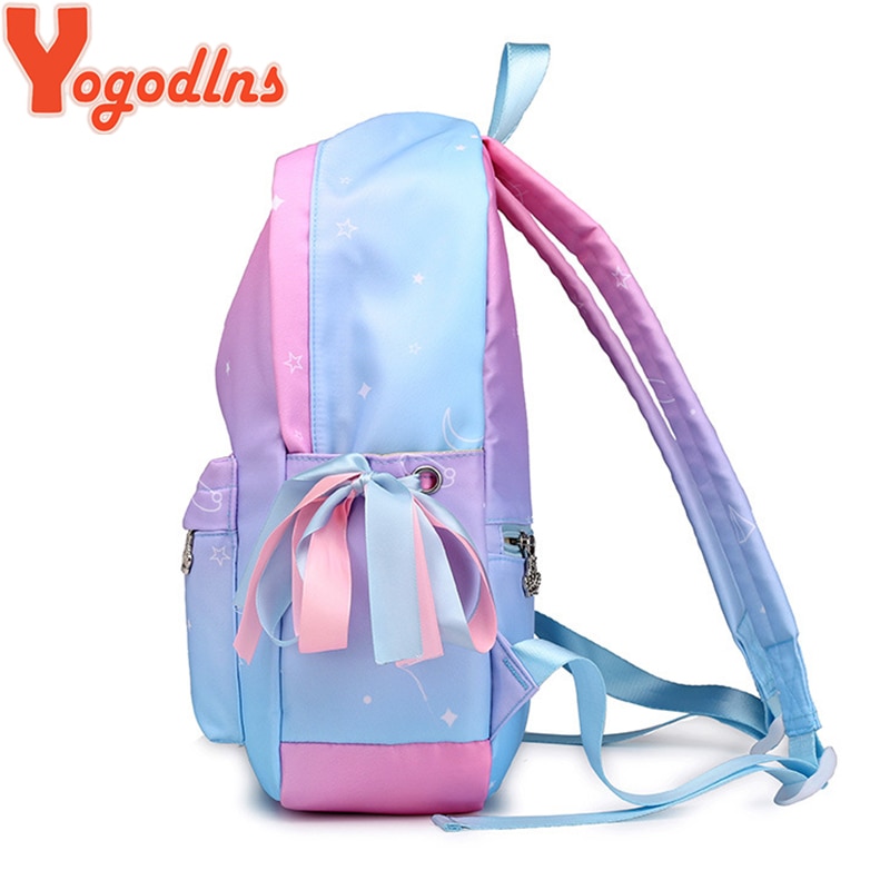 Yogodlns Krone Oxford Tasche leucht schüler Gute schule Rucksack studenten freizeit Rucksack weibliche Stern Nylon Rucksack