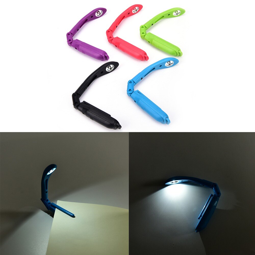 Mini Flexibele Clip-On Bright Book Light Laptop Witte Led Boek Leeslamp Flexibele Draagbare Reizen Boek Lezen Spot licht