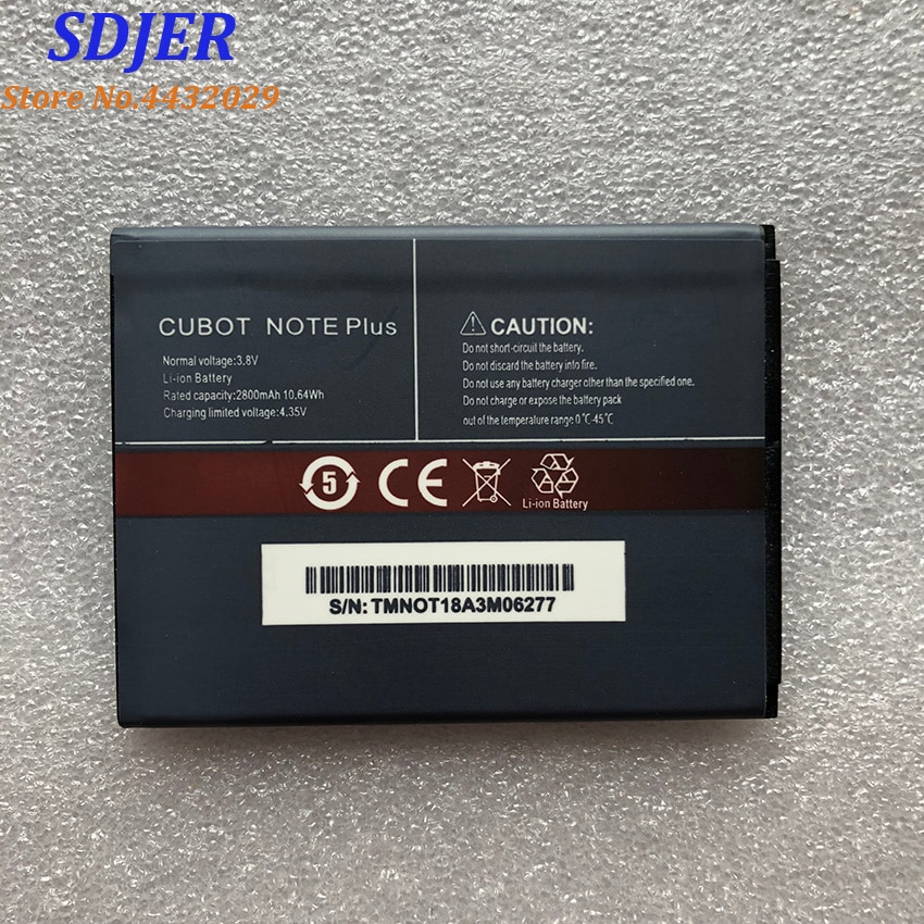 Cubot Note Plus Batterij 2800Mah 100% Vervanging Backup Batterij Voor Cubot Note Plus Mobiele Telefoon In Voorraad