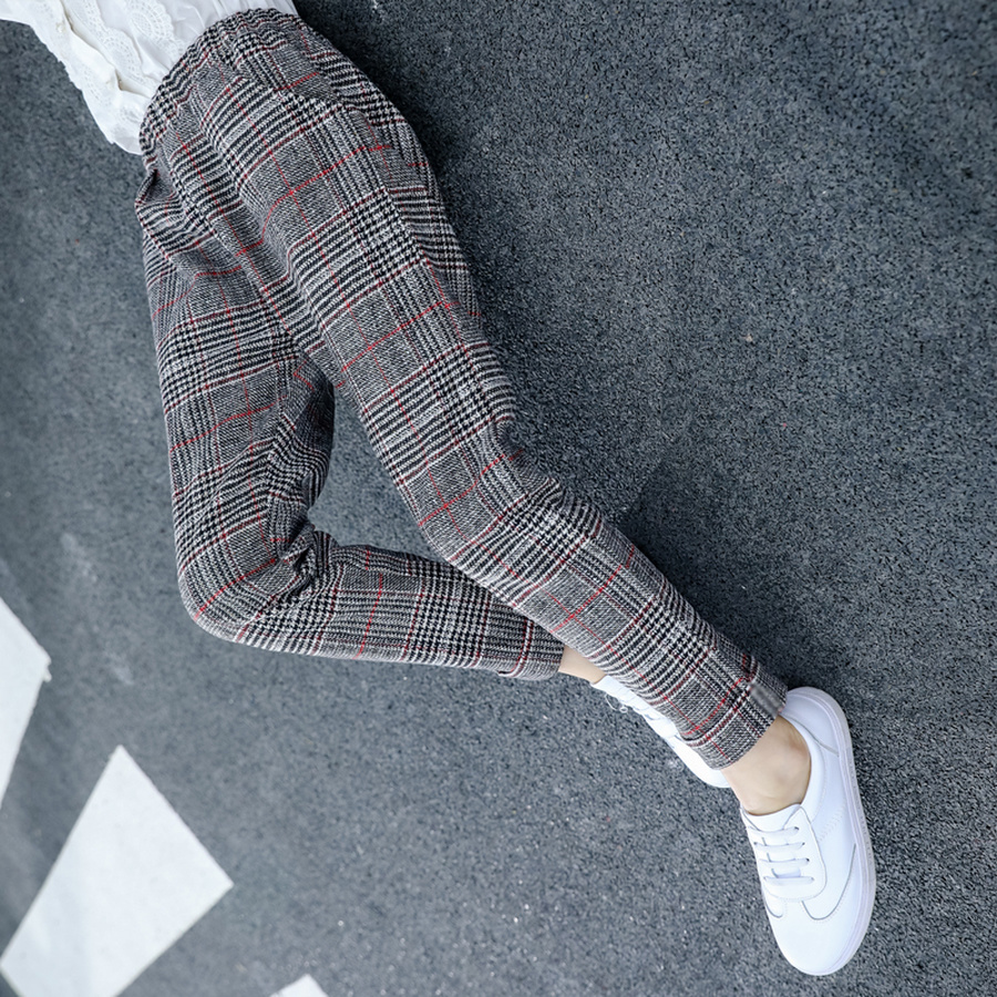 Pantaloni invernali per ragazze Leggings scozzesi pantaloni per bambini pantaloni dritti in cotone con Legging completo autunno pantaloni per bambini per il 110-160