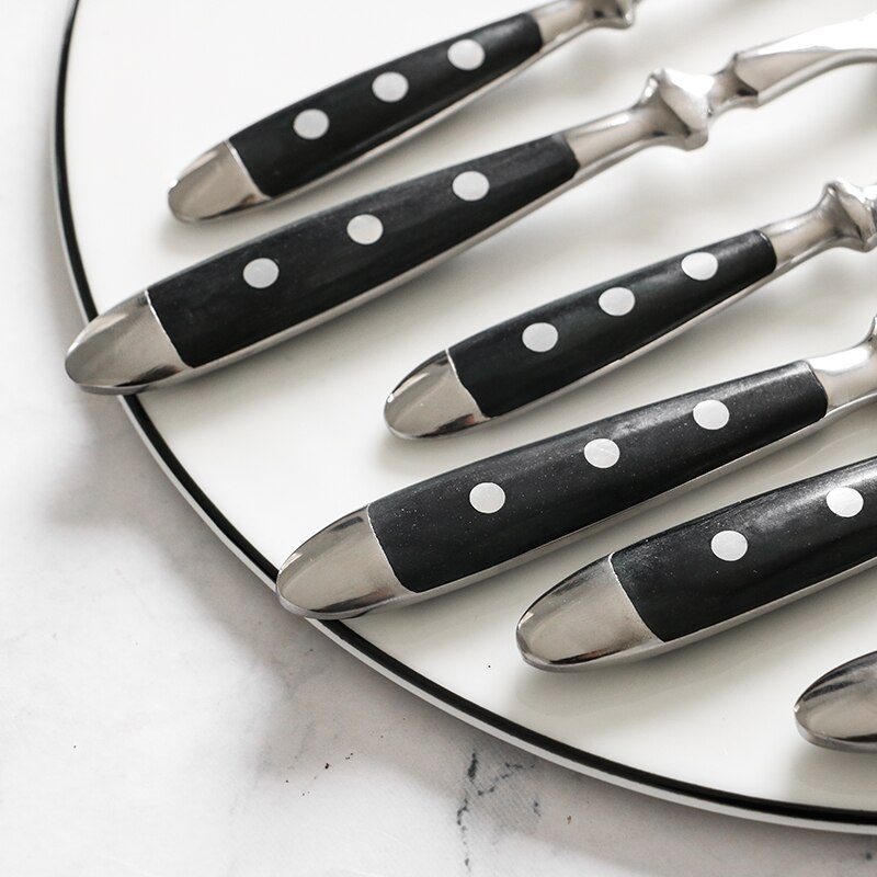 Koreansk stjerne bestiksæt rustfrit stål bestik steak kniv boligtilbehør