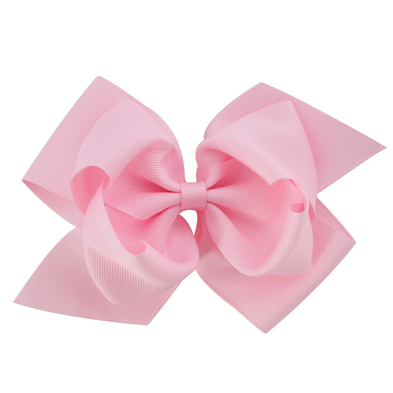 1 lazo de 6 pulgadas de doble capa, cinta de grogrén sólida, lazo para el pelo para niñas, pinzas para el pelo, accesorios para el cabello, horquillas para baile