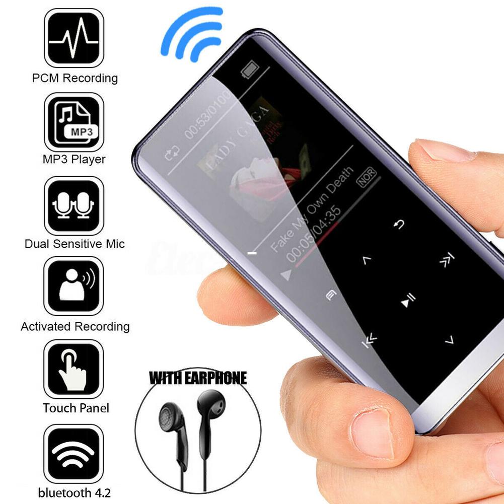 Bluetooth MP3 Player HIFI Sport Music Speakers MP4 Media FM Radio Recorder charging for 1.5 hours playing for 48 hours: Without Bluetooth / 64GB
