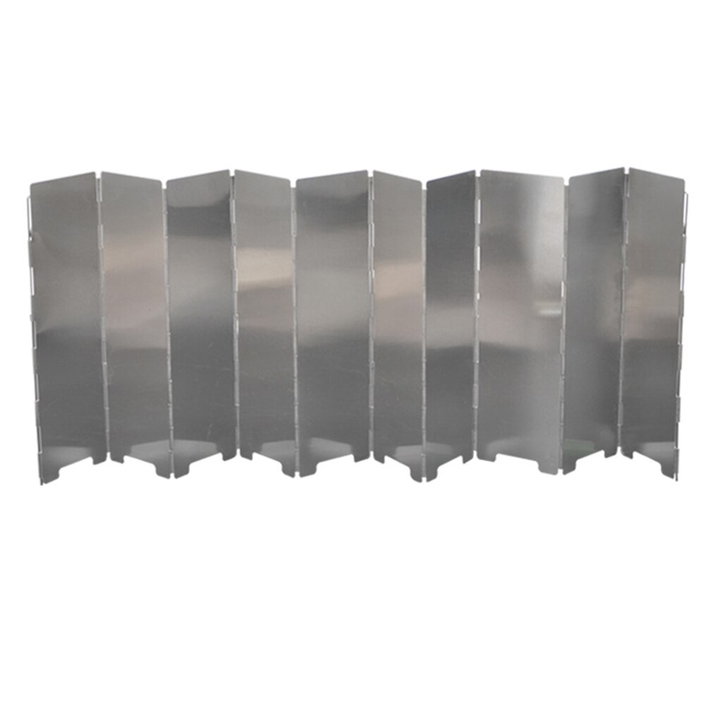 10 Plates Aluminium Alloy Fold Camping Cooker Gas Stove Wind Shield Screen Windproof Foldable BBQ Outdoor Aluminum Windshield