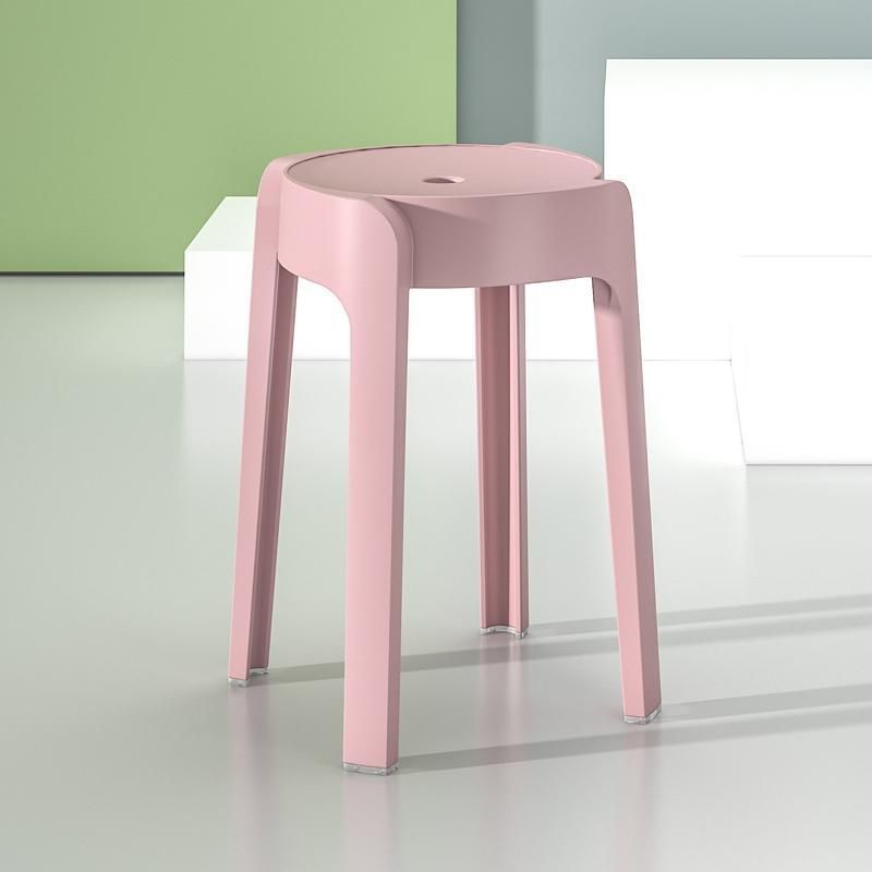 Thuis Gebruik Kan Worden Gestapeld Plastic Krukken Meubels Fortabele Kruk Ronde Kruk Mode Creatieve Hoge Nordic Eenvoudige Stoel Poef: 10