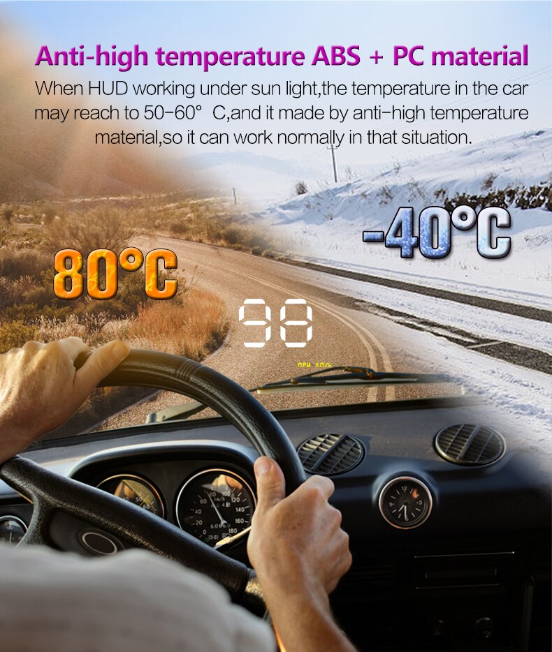 A1000 PK A900 HUD Head-Up Display Auto-styling Hud Display Overspeed Waarschuwing Voorruit Projector Alarmsysteem Universele auto