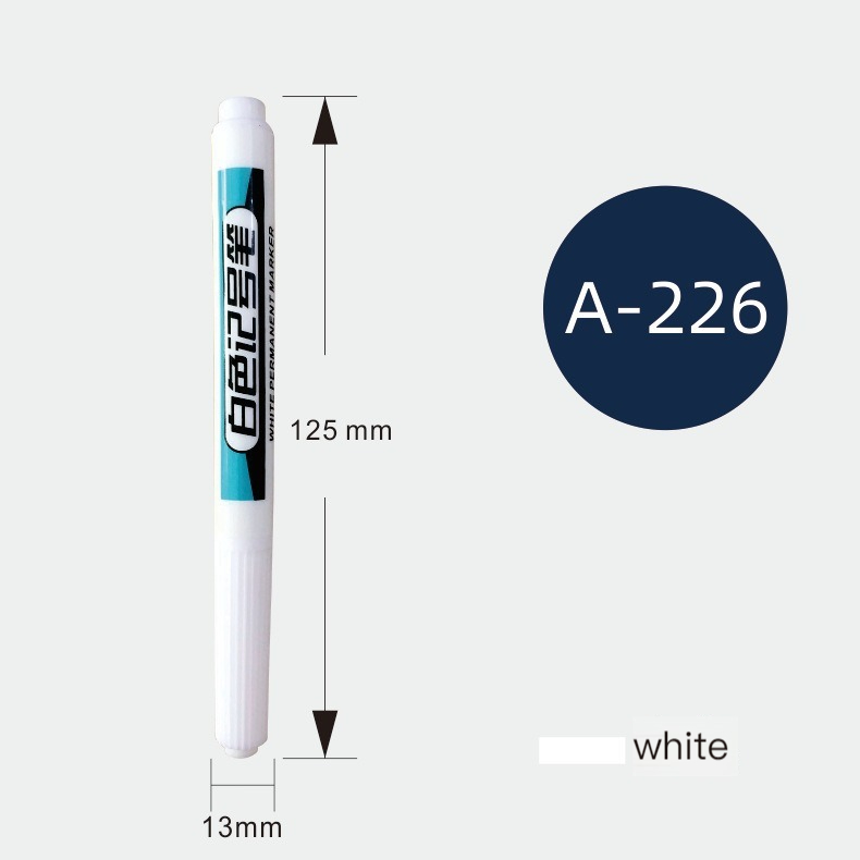 Set van 0.7/1.0/2.5mm witte verfmarkers met fijne punt, olieachtige, permanente verf voor steen, stof, hout, metaal, glas, canvas, banden en graffiti.