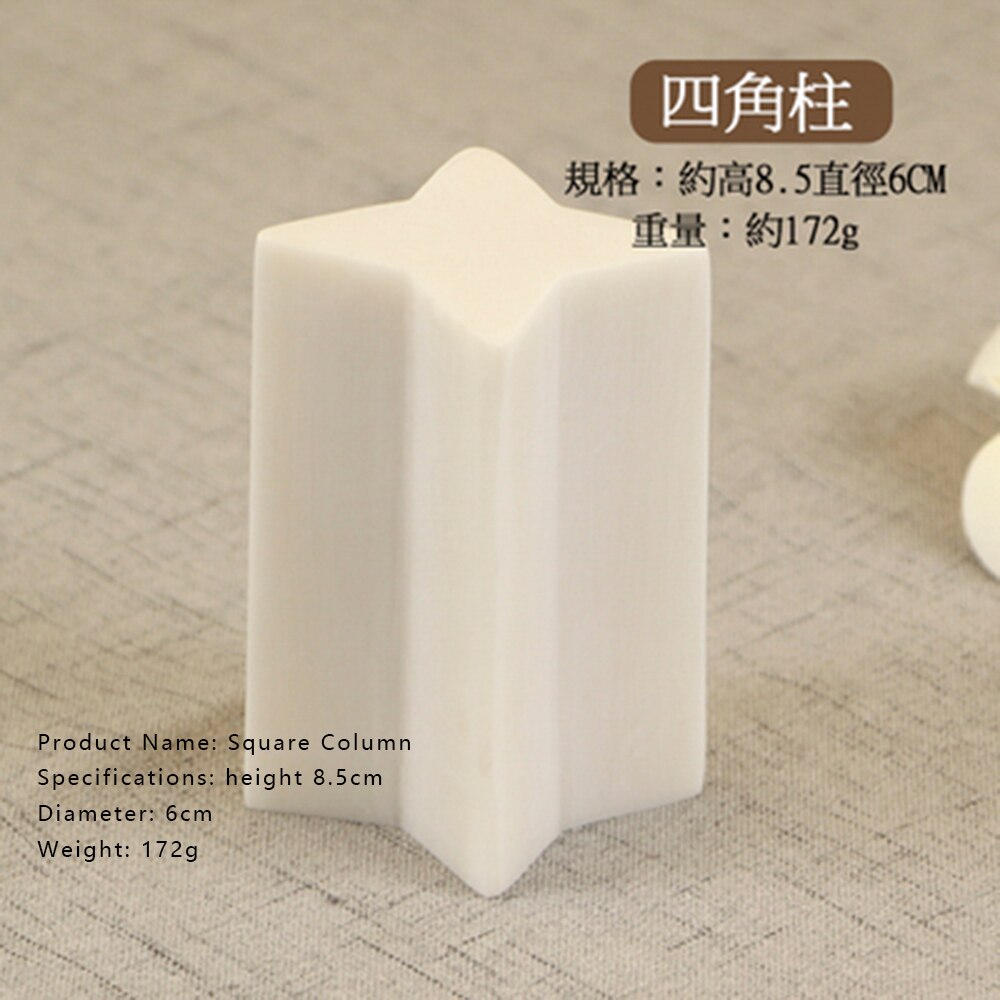 Accesorios auxiliares de jabón hechos a mano, columna de reproducción en forma de arroz, estrella de cinco puntas triangular Cuadrilateral, herramientas de fabricación de jabón: Square Column