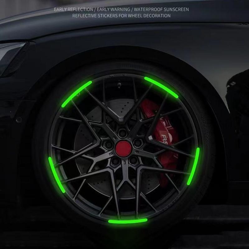 20 pz/borsa raggi ruota di bicicletta adesivo riflettente tubo striscia di luce di avvertimento fai da te 9 cm MTB ciclismo riflettente adesivi per cerchioni fai da te