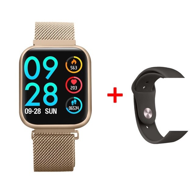 P80 hommes Smartwatch montre intelligente femmes IP68 étanche fréquence cardiaque pression artérielle pour IPhone Samsung Huawei