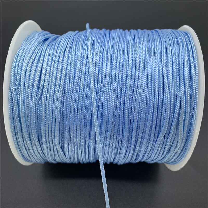 0.5/0.8/1.0/1.5mm SkyBlue Nylon Cord Thread Chinese Knot Macrame Cord Bracelet Braided String DIY Tassels Beading For Shamballa