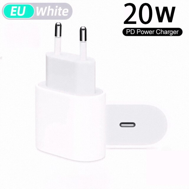 Fast Charger Type C For iPhone 11Pro Max 12 Pro 12Pro Samsung S21 Ultra S 20 21 Xiaomi 11 Redmi Apple Huawei 18W 20W USB-C 3.0: 20W EU plug (White)