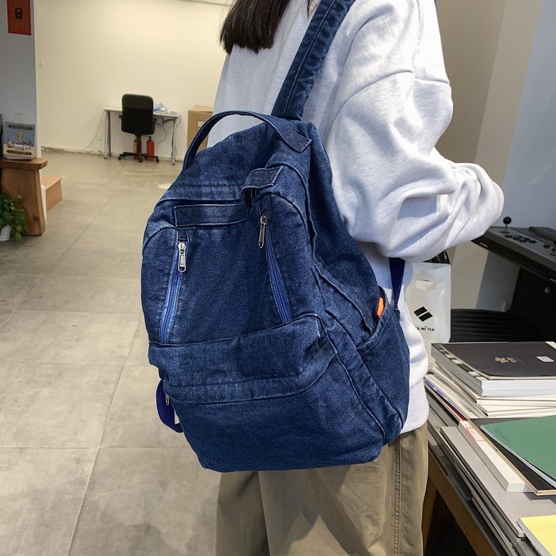 2021 New Denim Women zaino zaino da viaggio retrò zaino di grande capacità borse da scuola per studenti universitari per ragazze adolescenti Rugtas