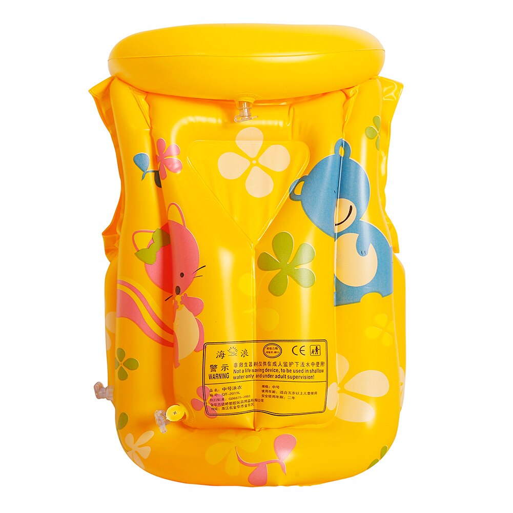 Children Life Jacket Inflatable PVC Cartoon Life Vest with Buckle for Kids PUZ777
