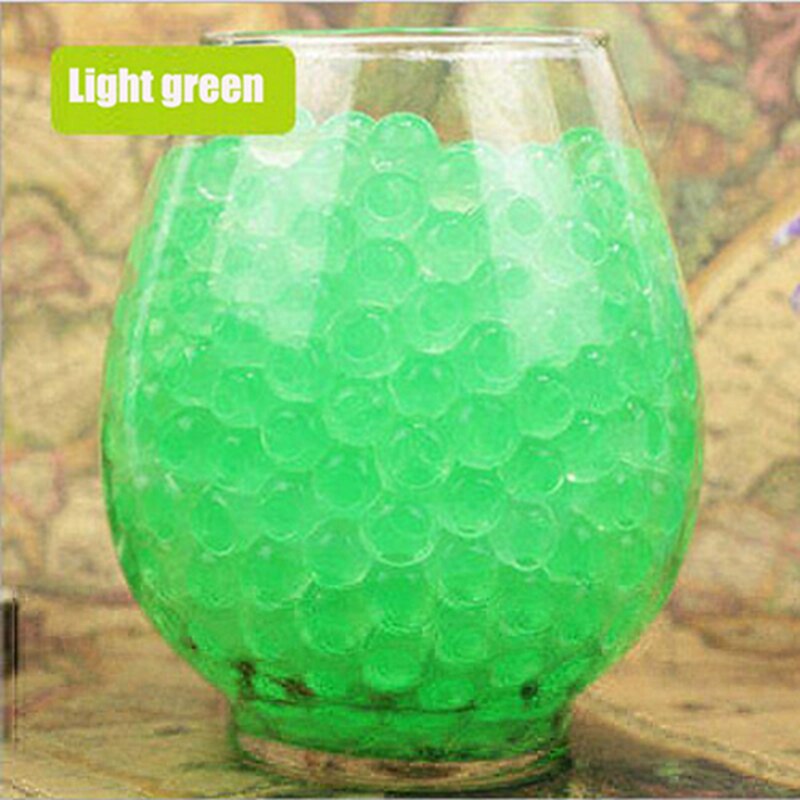 Perles d'eau magiques en cristal pour enfants, 500 pièces, jouets pour enfants, fleurs en croissance, boules d'hydrogel, décoration de maison en pot: green