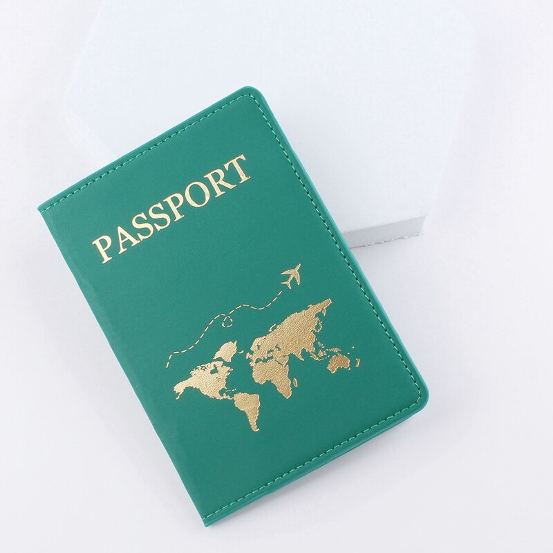 Mode Vrouwen Mannen Paspoort Cover Pu Lederen Travel Id Credit Card Paspoorthouder Packet Portemonnee Portemonnee Tassen Pouch Beschermhoes: green