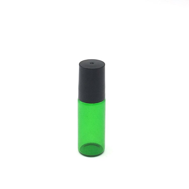 1pcs Empty Perfume Sample 1ml 2ml 3ml 5ml Green Roll Glass Bottle Essential Oil Bottle Roll-On Bottle: 5ml
