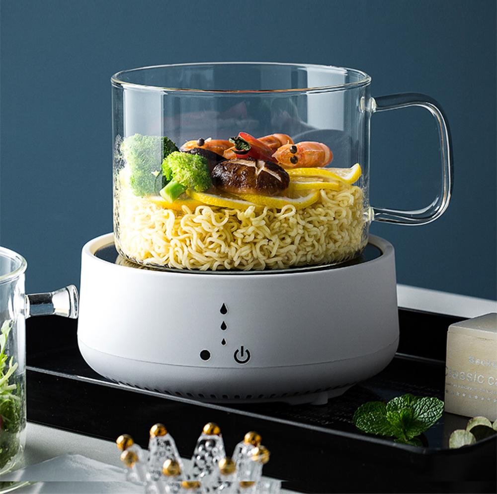 Tazón de Vidrio Grande, Cuenco de Ensalada / Cuenco de Fruta / Tazones para Mezclar / Tazón de Sopa de Ramen con Tapa y Agarre, Vidrio de Borosilicato, Apto para Microondas