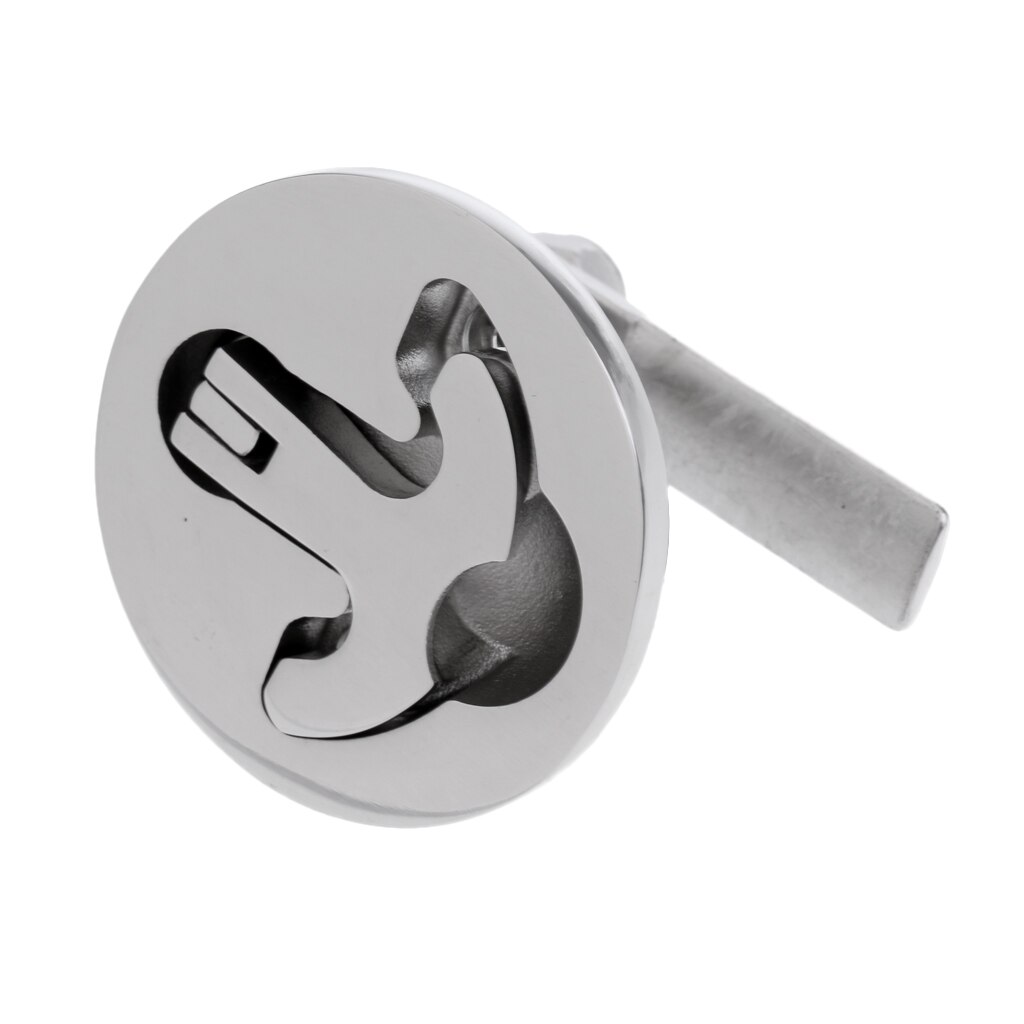 316 Stainless Steel Marine 2 inch Flush Pull Cam Latch Lift Handle T-Handle for Boats Deck Hatch Doors Cabin (Silver)