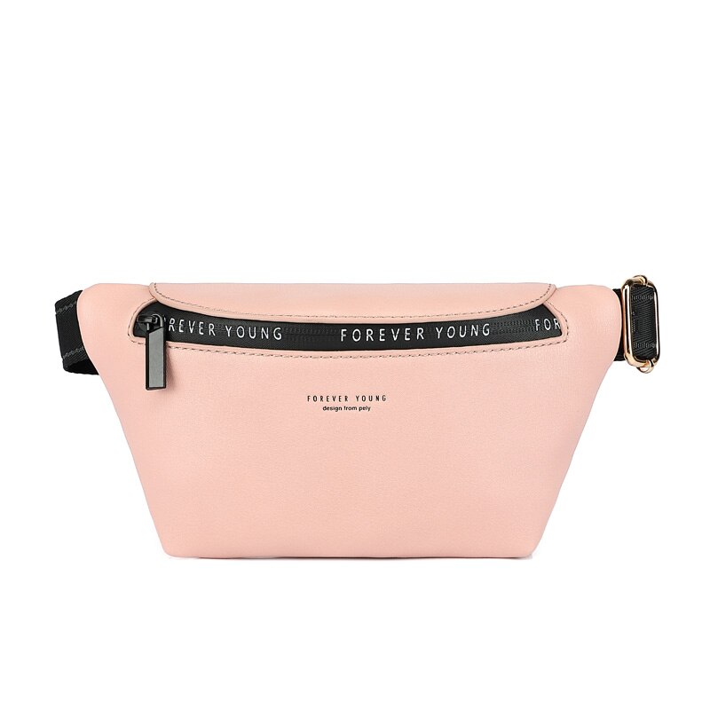 Yojessy Lederen Luxe Fanny Pack Grote Capaciteit Taille Verpakking Heuptas Vrouwen Riem Tas Multifunctionele Borst Bag: pink