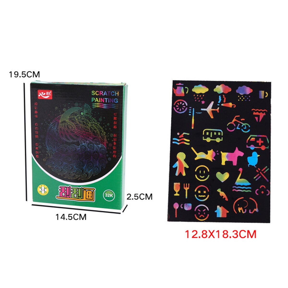 Scratch Art Papier Set Voor Kinderen 50 Stuks Scratch Art Paper Craft Voor Jongens & Meisjes Fun Verbeelding Trigger Game voor , verjaardag