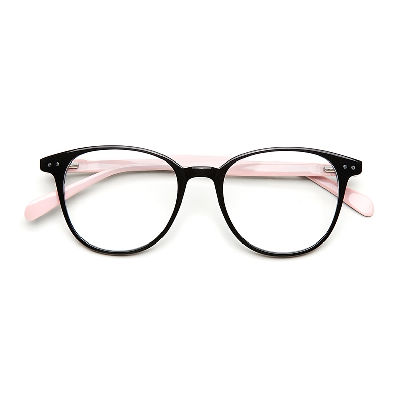 Acetaat Vrouwen Bril Frames Klinknagel Retro Roze Voor Vrouwen Vintage Bril Transparant Brillen Klassieke # OQ16008