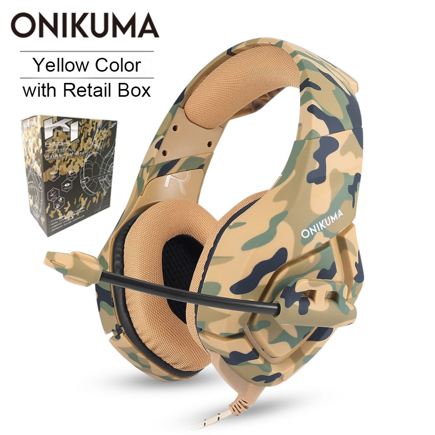 ONIKUMA K1 casque Gaming Headset PC Gamer Stereo Koptelefoon Hoofdtelefoon met Microfoon voor PS4 Xbox One Gamepad Laptop Tablet