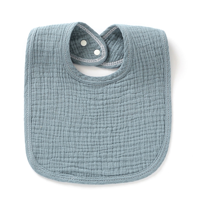 Baby Feeding Drool Bibs Infants 4-layers Cotton Gauze Saliva Towel Bandana Burp Cloth for Newborn Toddler: Dark green