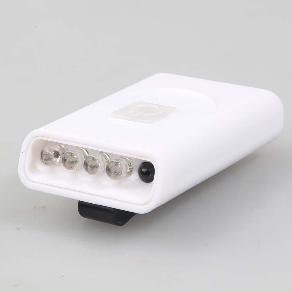 Rechargeable 5LED bright brim light head cap hat lamp USB infrared sensor XPE