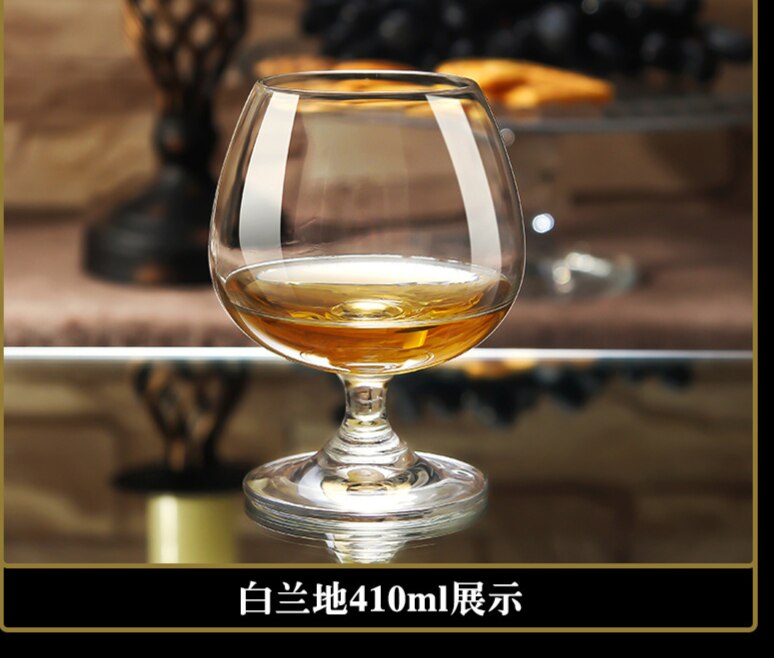 Copos de brandy de vidro de cristal de diferentes capacidades, copos de vinho branco, copos de uísque, copos de vinho curtos: 410ml