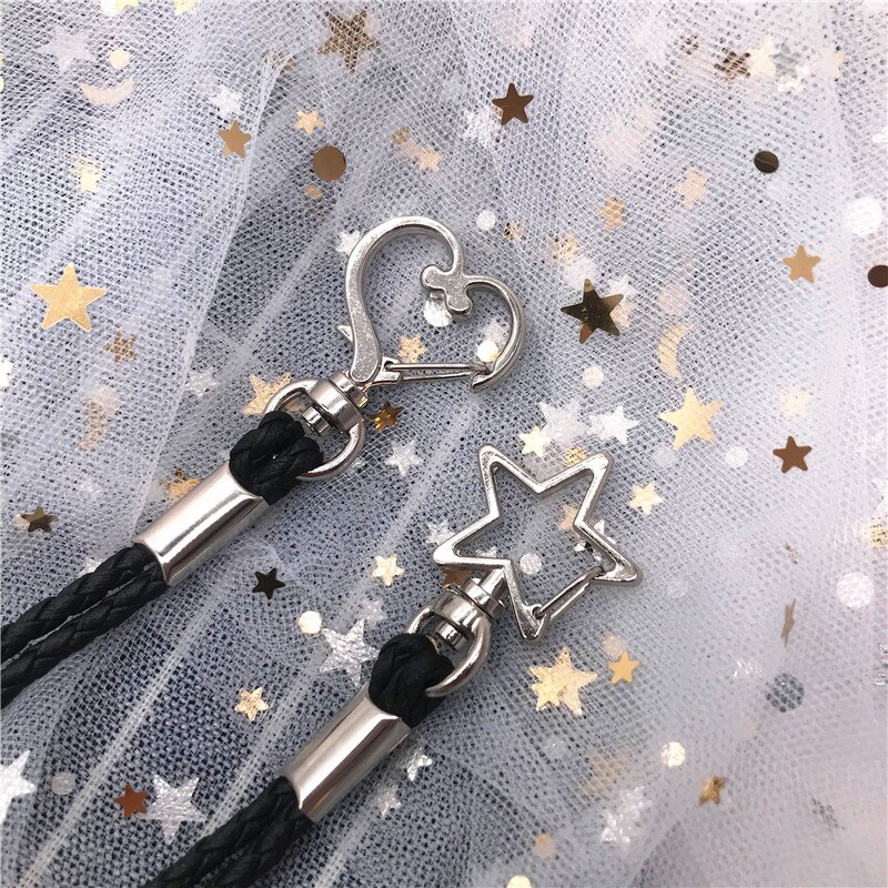 Metall liebe sterne kopf Schlüsselband Weben Nacken Gurt praktisch gurt Kabel Schlüsselband für schlüssel Keychain DIY Hängen Seil keycord schlüssel koord