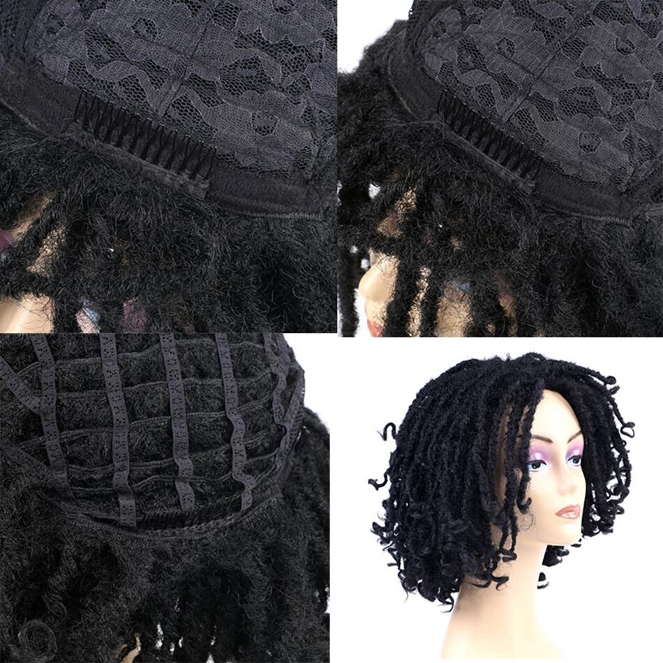 Goddess Locs Crochet Braids Bobo Wig Dreadlock Wig Twist Wigs Synthetic Hair Fuax Locs Cute Crochet Braided Wigs for Black Women