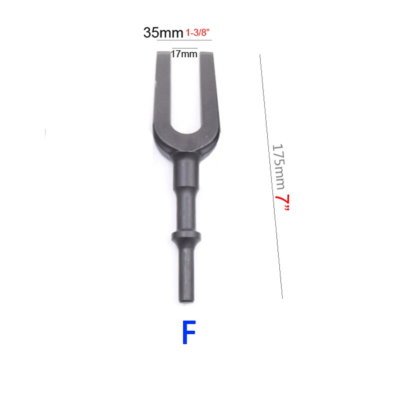 Wilin Pneumatic Ball Joint Auto Repair Tool Remover Flat Point Chisel Plane Air Hammer Bits Pneumatic Separating Fork Set: 1pc F