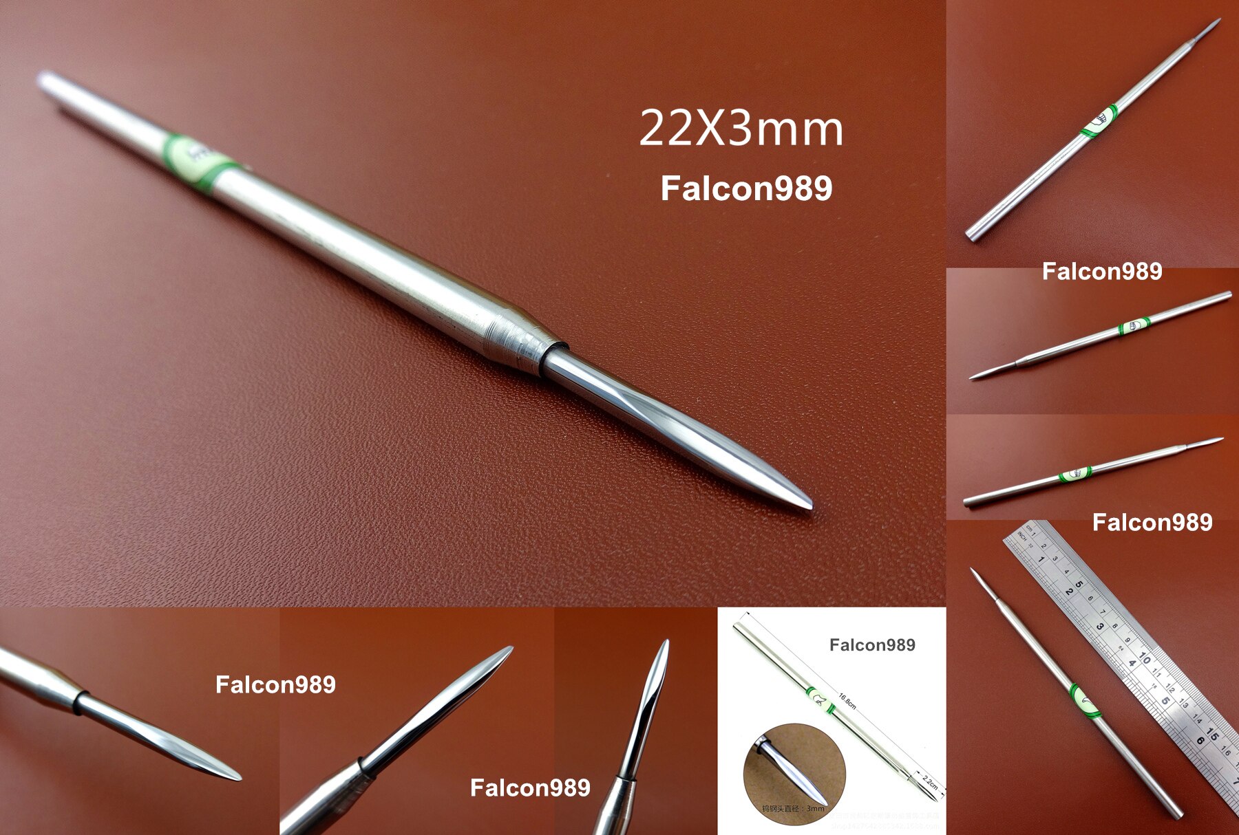 4kind Gold Silver Leather Craft Tungsten Tipped Burnisher Polisher Printmaking Tool Etching Carving Stamping Stylus Spoon Emboss