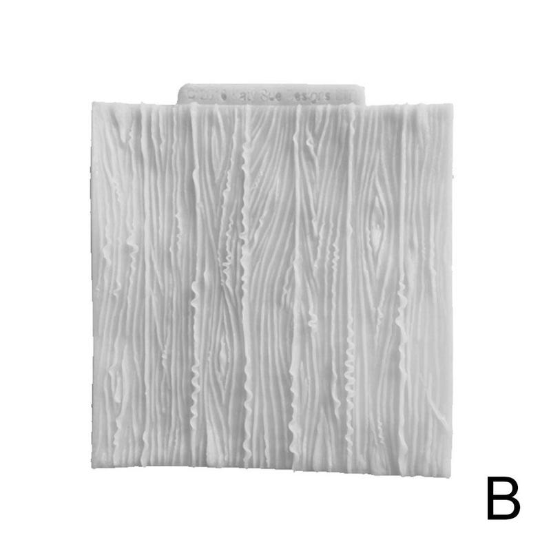 1Pc Boomschors Textuur Hout Patroon Mat Fondant Siliconen Mal Taart Decoratie Suiker Mal Bakken Chocolade Mold Tool: Dark Khaki