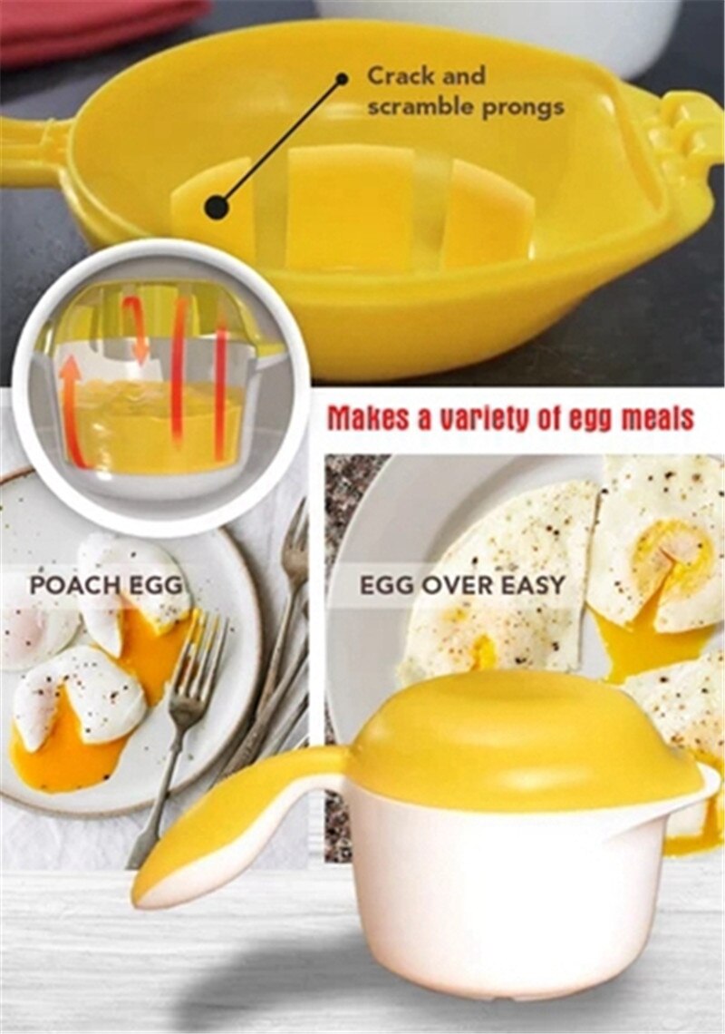 Fast Microwave Scrambled Egg Maker Shake A Egg Easy Steamed Egg Cooking Tools on The Go Kitchen Accessories Seen on TV