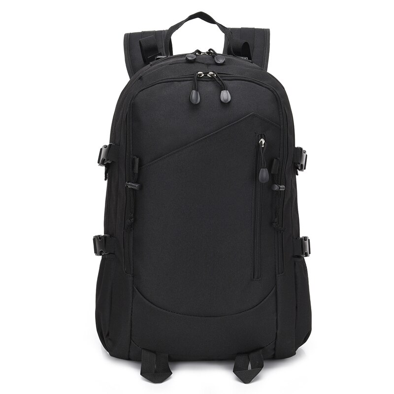 OKKID men school bag male waterproof big travel backpack student laptop backpack 17 high school backpack for boy: Full Black