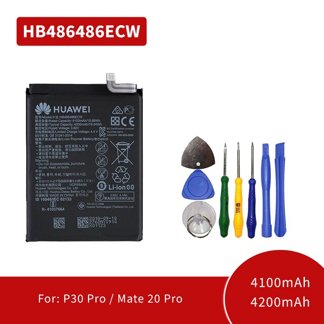 Battery removal for huawei  p8 p9 p10 p20 p30 pro plus, mate 9/10/20 lite 201 nova 2/3/4, honor 5c / 6x / 7x / 8x / 9/10 v10 y7: Hb486486 ecw