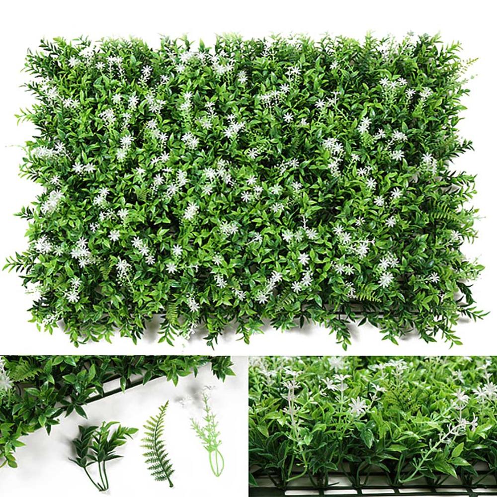 Faux plantes décor de cour mur de fleurs écrans et panneaux de confidentialité en plein air pour patio: 5