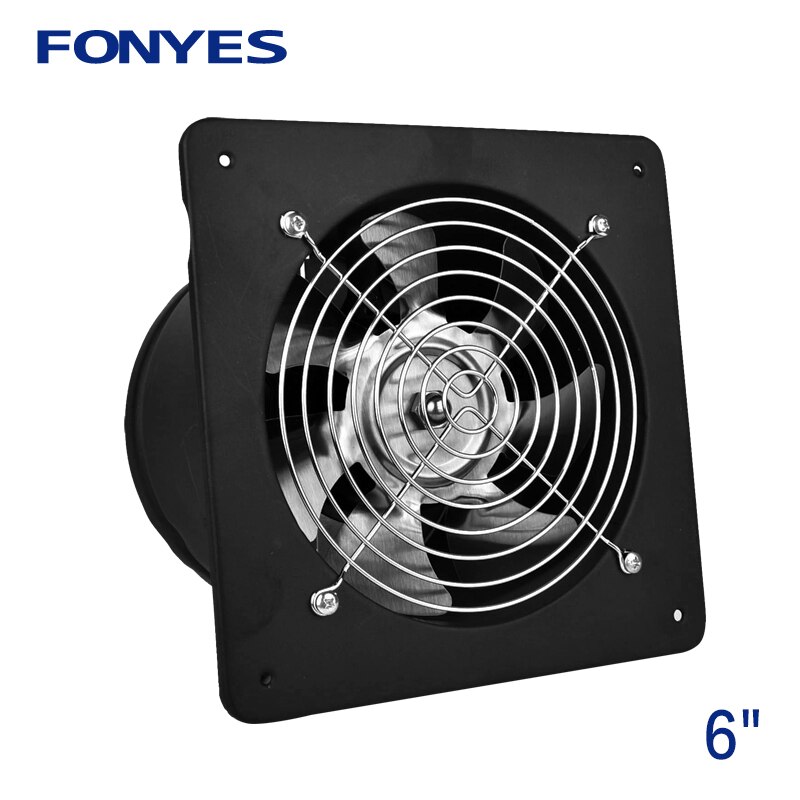 6 inch axial wall fan ventilation high speed ventilator for kitchen metal air extractor exhaust fan air vent industrial fan 220V